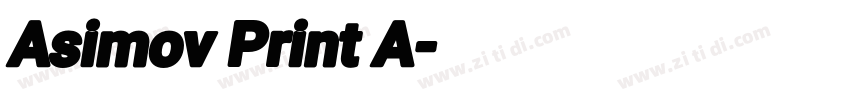 Asimov Print A字体转换